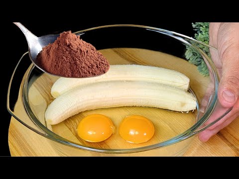 ❗️Har du 2 bananer och kakao? Endast 3 ingredienser – inget socker, inget mjöl!