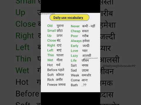 रोज बोले जाने वाले अंग्रेजी के छोटे छोटे शब्द | word meaning #english #shorts #ytshorts #vocabulary