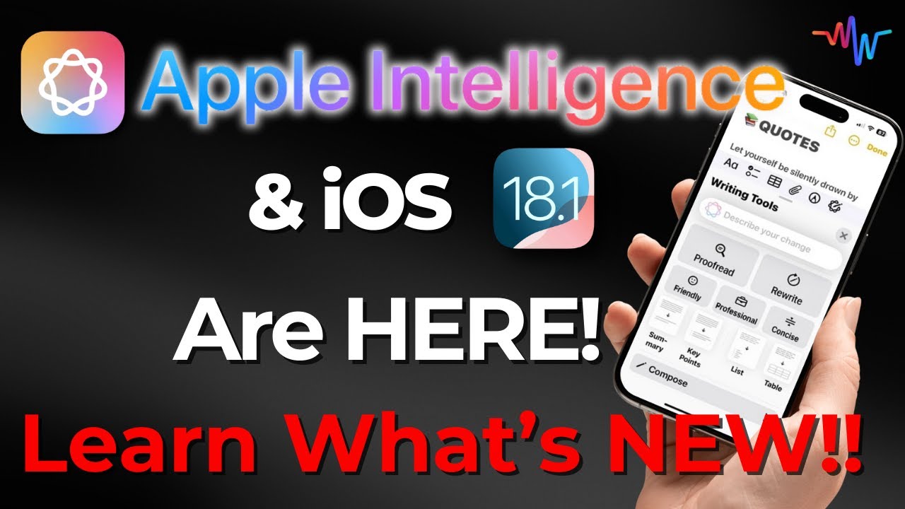 🎉 Discover iOS 18.1: Say Hello to Apple Intelligence!