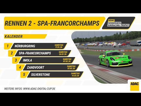 LIVE 🔴: ADAC Nordrhein SimRacing-TROPHY 2026 - Round 02 | Circuit de Spa-Francorchamps