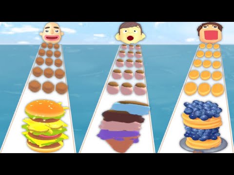 Burger Rush VS Ice Cream Run VS Pancake Run - ALL Levels MAX Update APK ios