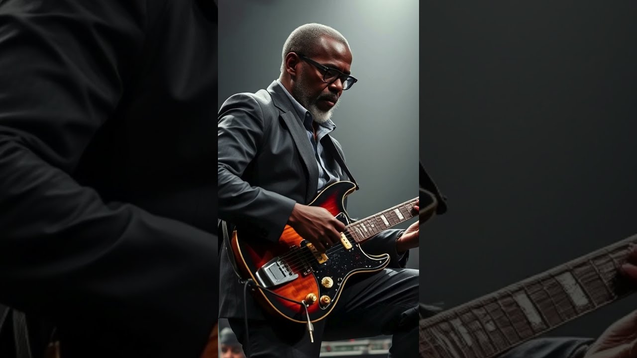 Electric Guitar Magic: African American Bluesman Delivers Soulful Blues Rock