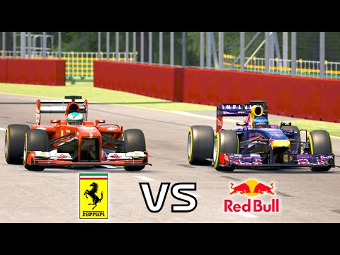 Ferrari F1 2013 F138 (Alonso) vs Red Bull F1 2013 RB9 (Vettel) - Melbourne GP