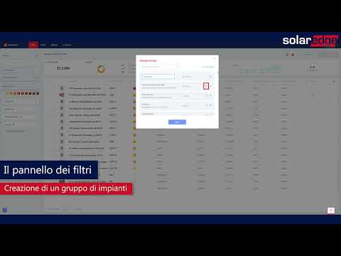 Piattaforma di monitoraggio: dashboard del parco impianti e creazione di un gruppo di impianti