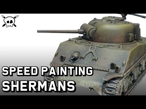 Speed Painting Sherman Tanks Without An Airbrush