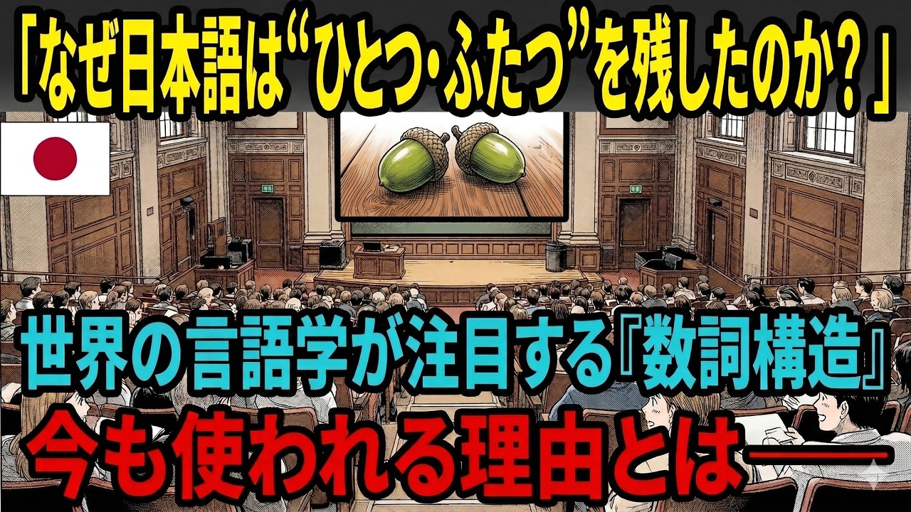 【海外の反応】なぜ日本語は「ひとつ・ふたつ」を残したのか？ 世界の言語学者が驚愕した“数え方の思想”と「ひふみ」の謎