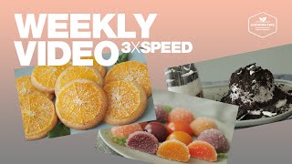 #3 일주일 영상 3배속으로 몰아보기 (오레오 케이크, 과일젤리, 오렌지 쿠키) : 3x Speed Weekly Video | Cooking tree