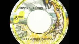 Johnny Tillotson - I&#39;m So Lonesome I Could Cry