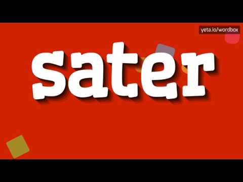 SATER - HOW TO PRONOUNCE IT!?
