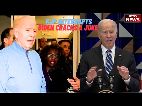 KJP Interrupts Biden As He Answers Question; Biden Cracks A Joke Aid To Gaza, Biden Gaffes