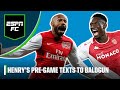Thierry Henry LOVES Folarin Balogun 💪 Balogun reveals his idol’s advice | ESPN FC