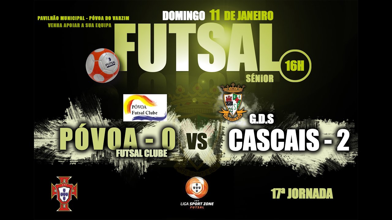 Resumo 17ª Jª Liga Sport Zone Povoa Futsal 0 - 2 GDS Cascais