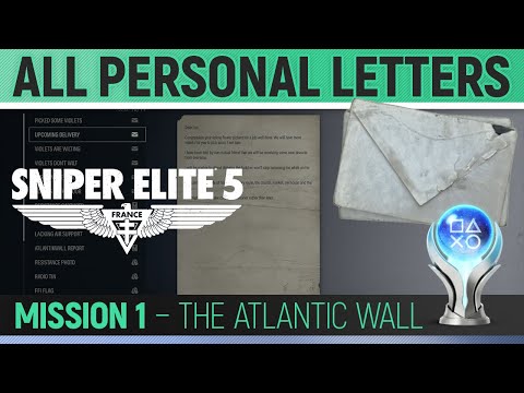 Sniper Elite 5 - Mission 1 - All Personal Letter Locations 🏆 The Atlantic Wall