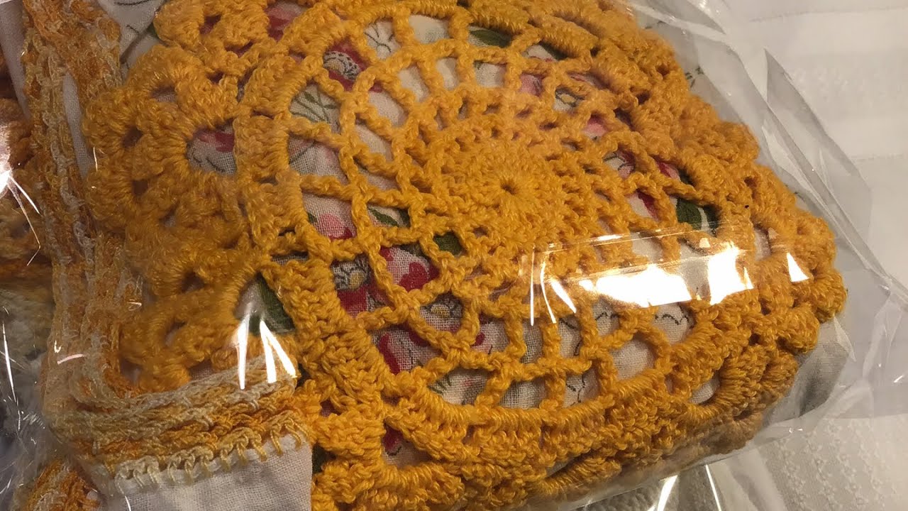 12 pack vintage doily and lacy linens sale