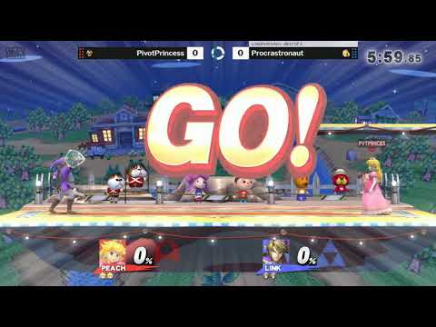 Sink or Swim 104 LR1 - PivotPrincess (Peach) vs Procrastronaut (Link) Part 1