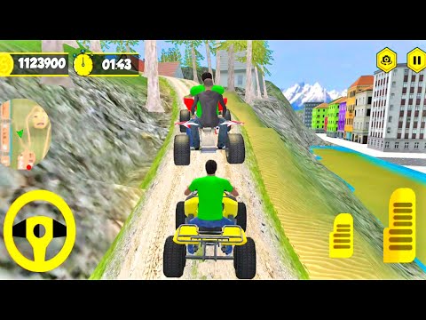 Mountain ATV Bike Taxi On Duty Racing Game - Taxi Quad ATV Bike 3D Game - Driving ATV Bike Game