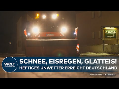 WETTER: Starke Schneefälle und extremes Glatteis in Deutschland! Bahn- und Flugverkehr gestört