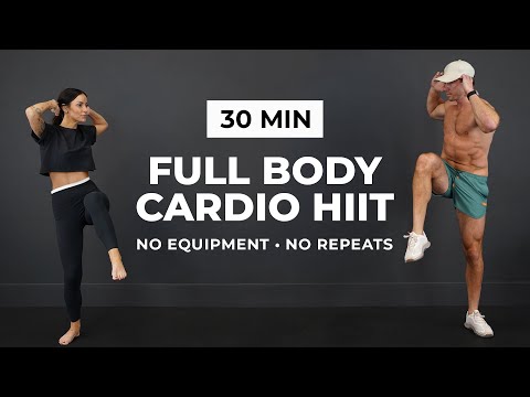 30 Min FULL BODY CARDIO HIIT | No Equipment, No Repeats