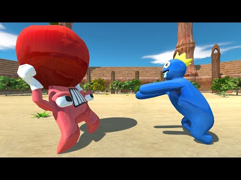 Who Will Win? ALPHABET A vs Rainbow Friends Blue - Animal Revolt Battle Simulator