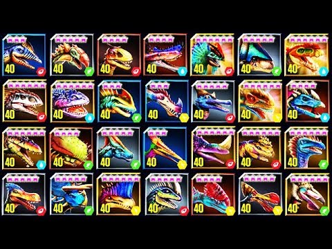 🐉 ALL MAX LEVEL 40 HYBRID DINOSAURS (JURASSIC WORLD)