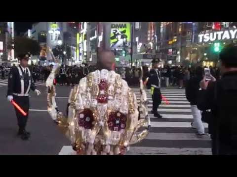 "Death Media" Takeshi Spider street show 💀Shibuya Halloween, Scramble Cross,Tokyo Oct 30,2016 270