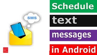How to schedule text message in android so that it can be delivered later on