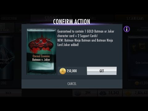 Injustice: Gods Among Us Mobile | The Eternal Enemies Pack, Searching for RARE Golds!