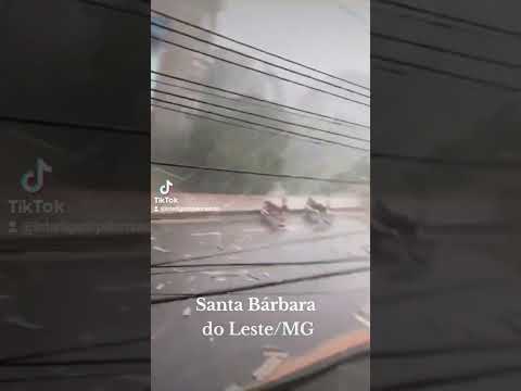 Chuva de Granizo em Santa Bárbara do Leste/MG #interligadomuriae