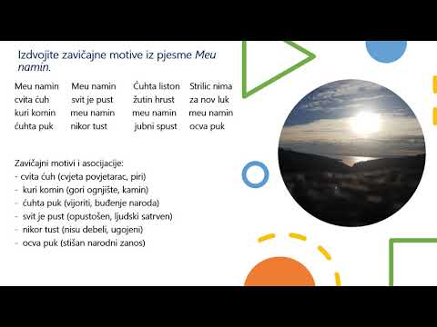 Hrvatski jezik, 1. r. SŠ - Moj je dom jezik – suvremena dijalektna poezija: Drago Štambuk