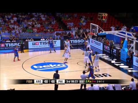 Gabe Norwood dunk over Marcos Mata - FIBA World Cup 2014