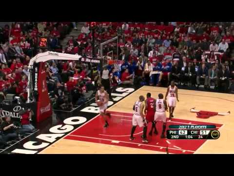 Jrue Holiday Evan Turner Lou Williams combined 65 pts vs Bulls full highlights NBA Playoffs 2012 GM2