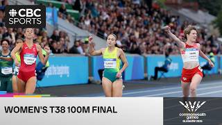 Women's T38 100m final from Day 4 of the Glasgow 2026 Commonwealth Games