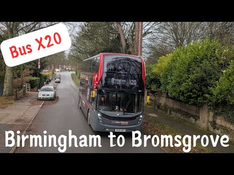 Bus X20 from Birmingham to Bromsgrove | December 2025