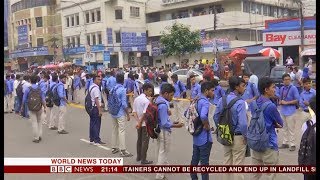 7th day of student protests (Bangladesh) - BBC News - 4th August 2018