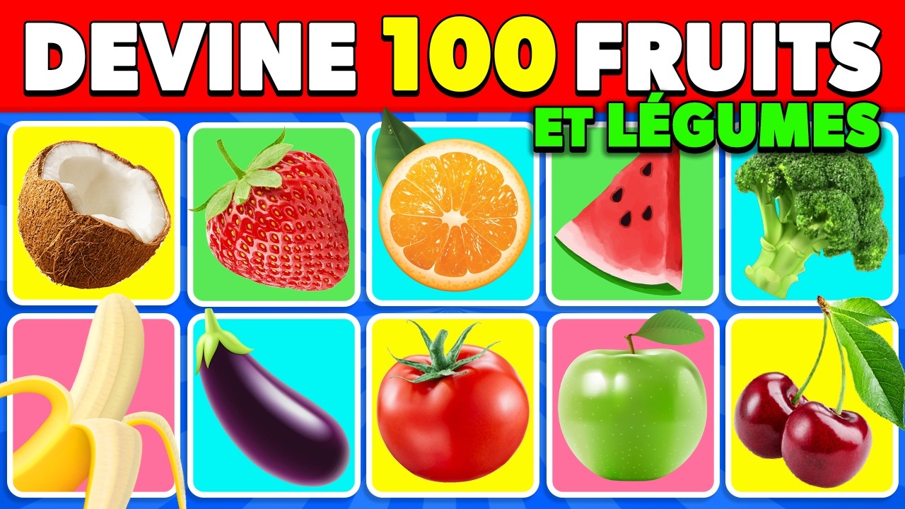 Devine 100 FRUITS et LÉGUMES en 3 secondes 🥝🍅🍒 | FACILE à IMPOSSIBLE