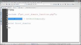 PHP - How to Get the Root Domain Name from the URL of a Page (HOST)