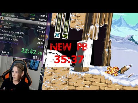 Mega Man X 100% Speedrun - 35:37 Old PB