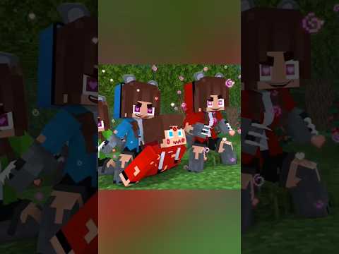 Werewolf girls love vampire JJ. 😻 #minecraft #animation #shorts #vampire #werewolf