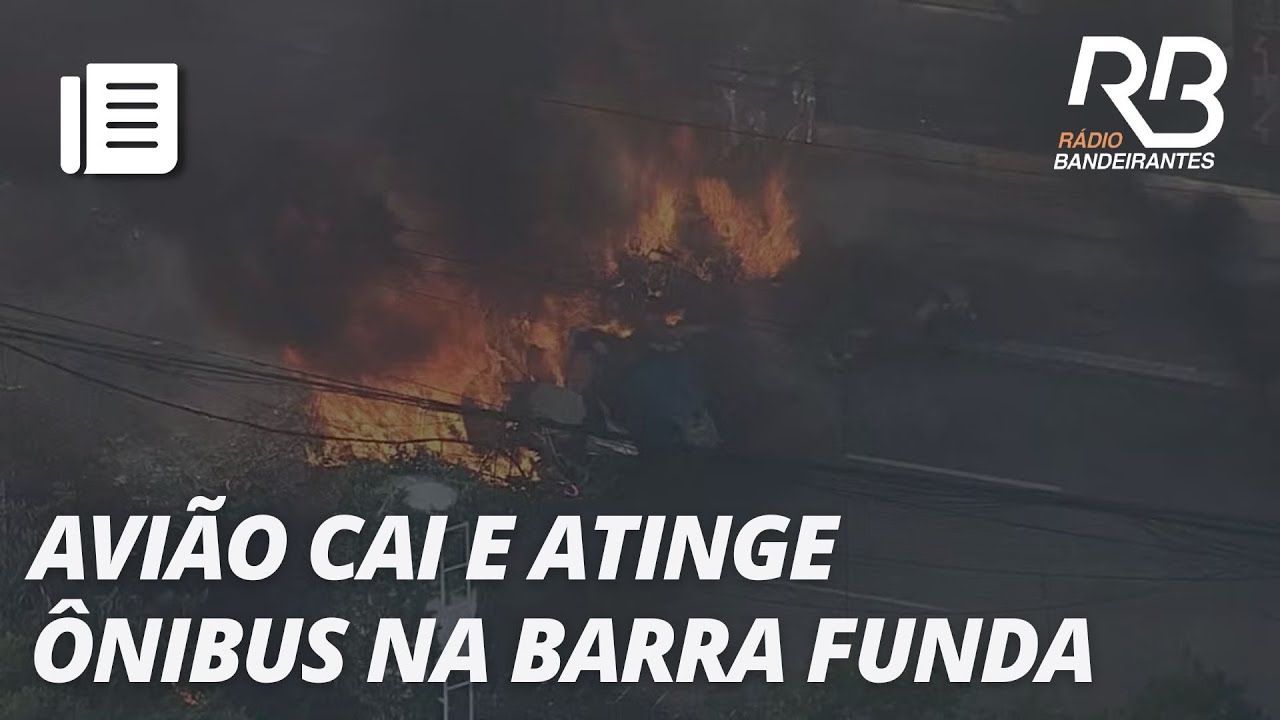 URGENTE: Avião cai na região da Barra Funda em SP | Jornal Primeira Hora