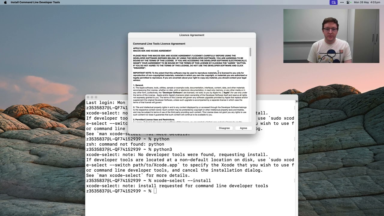 Installing Xcode Command Line Tools (macOS)