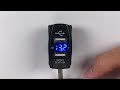 USB zásuvka 12V / 24V s voltmetrom - 2x USB modrá "ROCKER" - Video Youtube