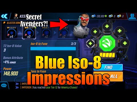 Sam Wilson Captain America Kit & Secret Avengers - Blue Iso Impressions - MSF - Marvel Strike Force