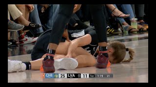 Rookie Kate Martin Leaves Game w/ Injured Right Leg #WNBA