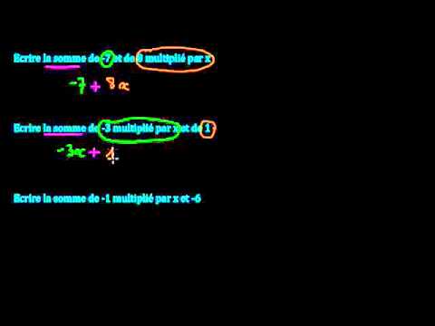 Traduire en langage mathématique 1