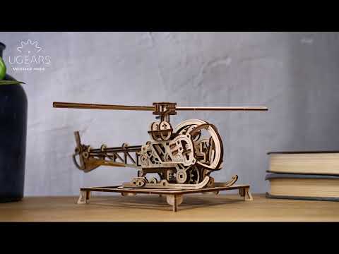 Механический 3D пазл UGEARS Мини вертолет (New Model) (70225)