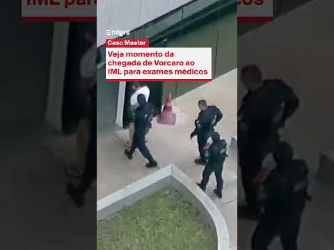 Veja momento da chegada de Vorcaro ao IML para exames médicos
