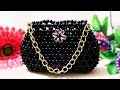 Black Beaded Bag Beaded Bag Beaded Hand Bag Putir Bag Black Viral Beaded Bag