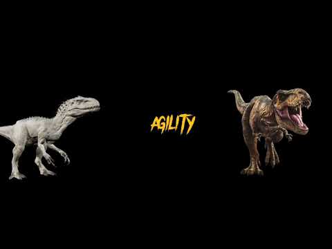 Indominis rex sub-adult vs irl t-rex dino battle