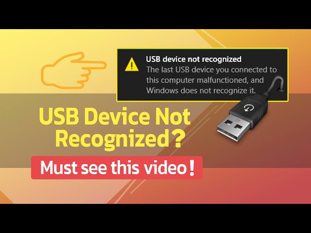 instructeur avontuur Kneden 2023] Quick Solutions for "USB Device Not Recognized" Error