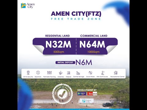 Land For Sale Amen City Free Trade Zone Along Dangote Refinery/lekki Free Trade Zone Road Ibeju Lekki Lagos Free Trade Zone Ibeju-Lekki Lagos